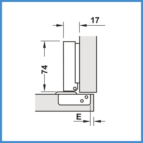 Bản Lề Trùm Ngoài Metalla SM DIY 110º Hafele 483.01.720