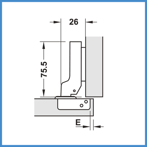 Bản Lề Trùm Nửa Metalla SM DIY 110º Hafele 483.01.721