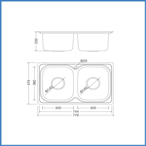 Chậu Rửa Chén Inox Malloca MS 1001