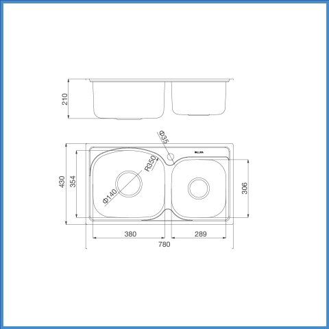 Chậu Rửa Chén Inox Malloca MS 1011P