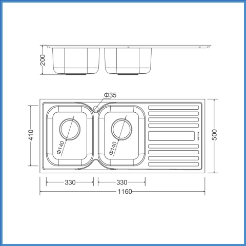 Chậu Rửa Chén Inox Malloca MS 1025R