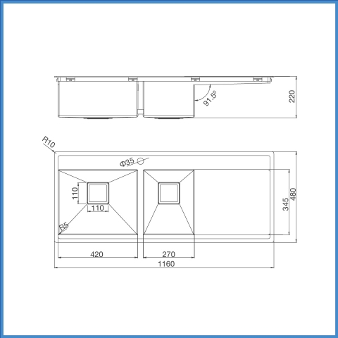 Chậu Rửa Chén Inox Malloca MS 6306T