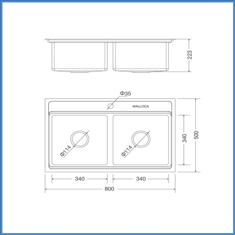 Chậu Rửa Chén Inox Malloca MS 8804 N