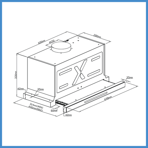 Máy Hút Mùi Âm Tủ GrandX GX H70F75B
