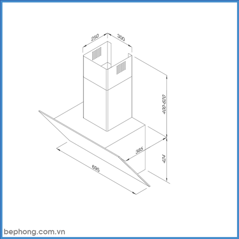 Máy Hút Mùi Áp Tường Malloca MC 7086HS