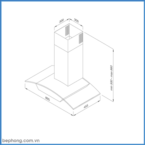 Máy Hút Mùi Áp Tường Malloca MC 9018HS
