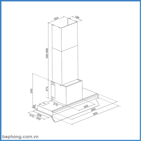 Máy Hút Mùi Âm Tủ Malloca Space MH 900SP