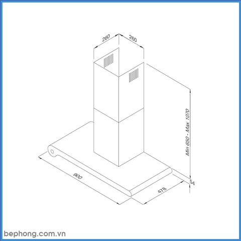 Máy Hút Mùi Áp Tường Malloca CIRCLE F-188