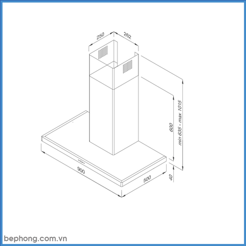 Máy Hút Mùi Áp Tường Malloca THETA K1520