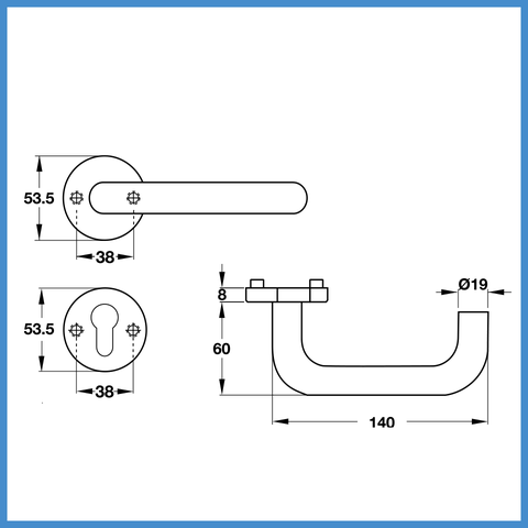 Tay Nắm Gạt Cửa Phòng Hafele 903.92.588