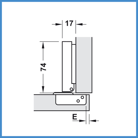Bản Lề Trùm Ngoài Metalla SM 110º Hafele 315.06.350