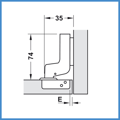 Bản Lề Lọt Lòng Metalla SM 110º Hafele 315.06.352