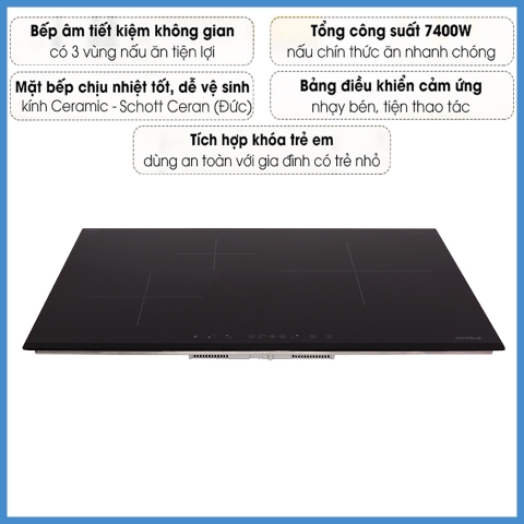 Bếp Từ Âm 3 Vùng Nấu HC-IS773EA Hafele 535.02.242