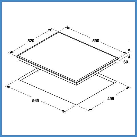 Bếp Từ Âm 3 Vùng Nấu HC-I6037B Hafele 536.61.801