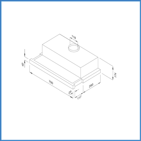Máy Hút Mùi Âm Tủ Malloca K1507 TC