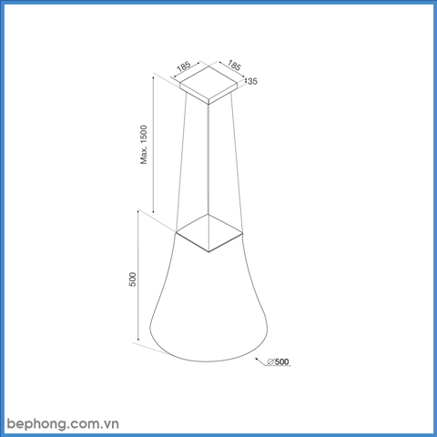 Máy Hút Mùi Đảo Malloca ADEL P-3810