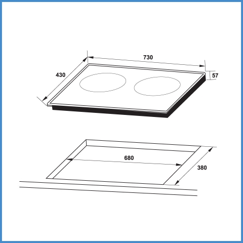 Bếp Từ Âm 2 Vùng Nấu HC-I3732A Hafele 536.61.736
