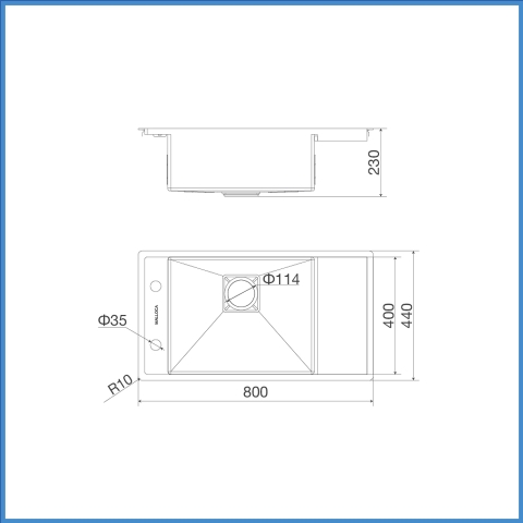Chậu Rửa Chén Inox Malloca MS 6303 WST