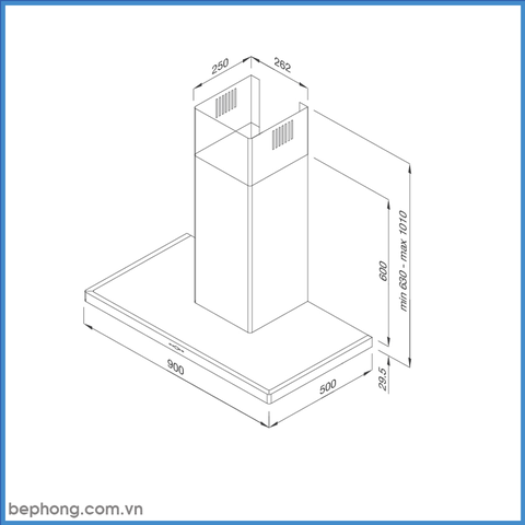Máy Hút Mùi Áp Tường Malloca SLIM K1522
