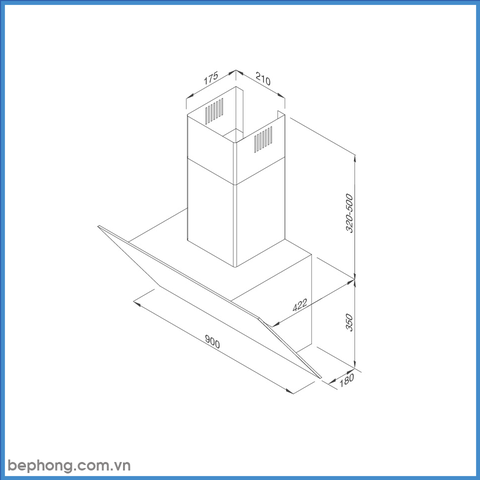 Máy Hút Mùi Áp Tường Malloca VITA V-13 GRES