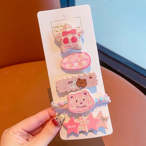 VĨ 5 KẸP MÁI BUỘC TÓC KITTY MS1143