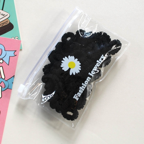 TÚI ZIP 100 CHUN BUỘC TÓC HOA MỀM CHO BÉ 1136