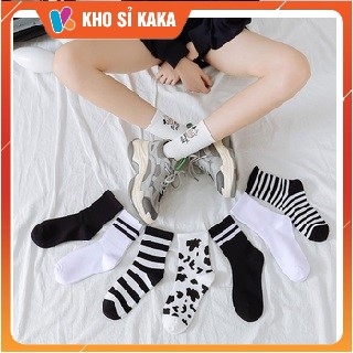 SET 5 ĐÔI TẤT BÒ SỮA CỔ CAO