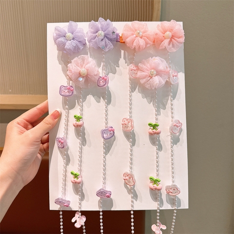 COMBO 5 SET- SET 2 KẸP MÁI THẮT BÍM DÀI PHỐI HẠT