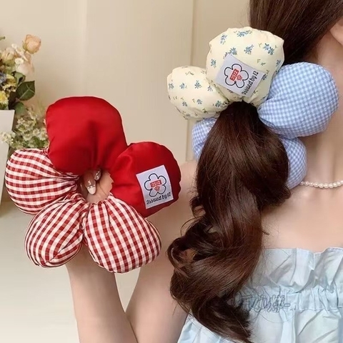 COMBO 5 CÁI (18K/ CÁI) CHUN BUỘC TÓC HOA 5 CÁNH LỚN MS1172