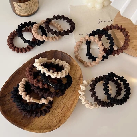 SET 10 DÂY BUỘC TÓC THỪNG SẲN 2 MẪU: ĐEN/ MIX MÀU (1)