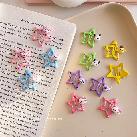 SET 5 KẸP MÁI NGÔI SAO ĐÍNH CHARM NGẪU NHIÊN -MX1042