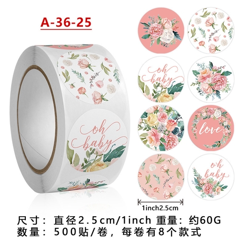 CUỘN 500 STICKER CẢM ƠN GÓI QUÀ CỰC XINH
