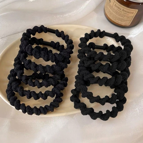 SET 10 DÂY BUỘC TÓC THỪNG SẲN 2 MẪU: ĐEN/ MIX MÀU (1)