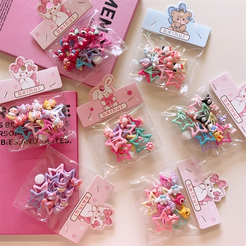 SET 5 KẸP MÁI NGÔI SAO ĐÍNH CHARM NGẪU NHIÊN -MX1042