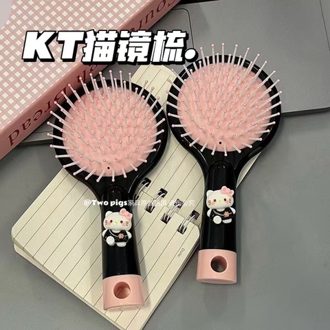 COMBO 20 CÁI (15.5K/CÁI) LƯỢC KÈM GƯƠNG KITTY ĐEN- MS1157