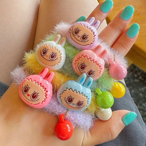 COMBO 10 BUỘC LÔNG NHỎ LABUBU ĐÍNH HẠT MS1114