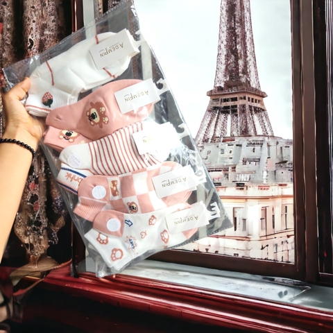 COMBO 5 SET (61K/SET) LỐ 10 ĐÔI VỚ NGẮN HÀNG COTTON XỊN