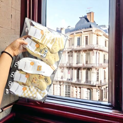 COMBO 5 SET (61K/SET) LỐ 10 ĐÔI VỚ NGẮN HÀNG COTTON XỊN