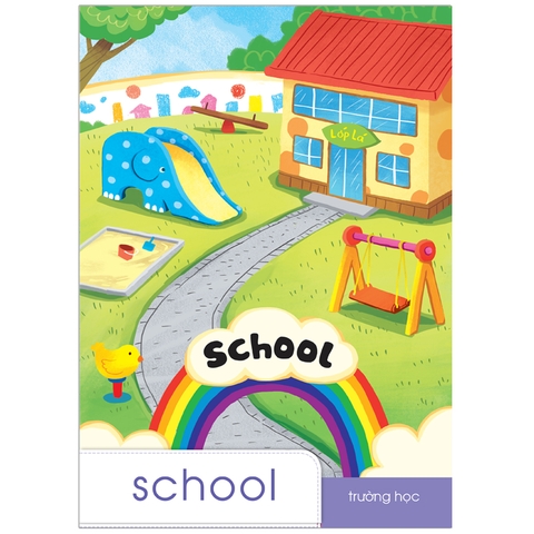 Bộ tranh Bé làm quen với tiếng Anh theo chủ đề - Chủ đề Trường mầm non