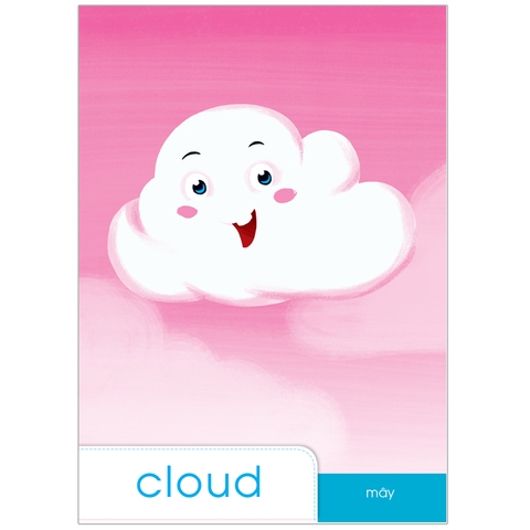 Bộ tranh Bé làm quen với tiếng Anh theo chủ đề - Chủ đề Một số hiện tượng tự nhiên