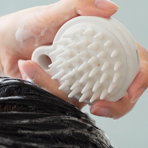 Lược gội đầu silicon MUJI – làm sạch sâu bụi bẩn trên da đầu, tẩy tế bào chết, massage thư giãn, kích thích mọc tóc