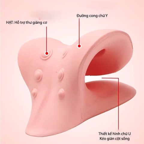 Gối massage cột sống cổ, bấm huyệt cổ vai gáy, hỗ trợ nắn chỉnh, phục hồi chức năng cổ vai gáy