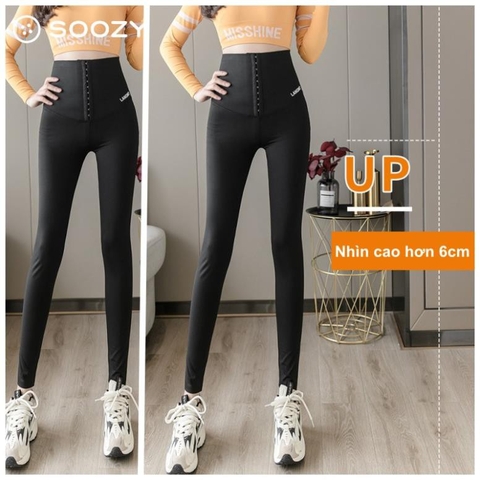 Quần legging nữ cạp cao, nịt bụng định hình, quần tập Yoga, Gym, Zumba