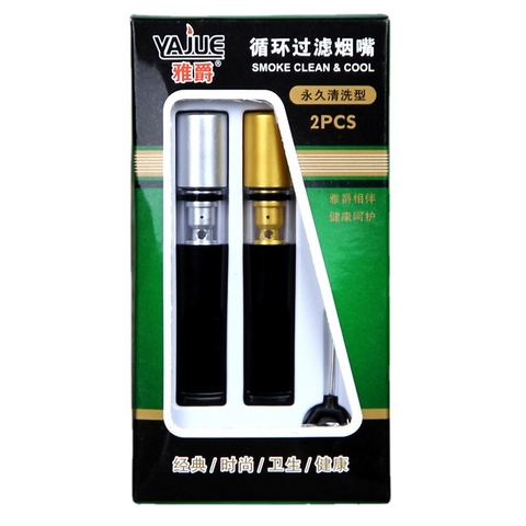 COMBO 2 cây Đầu Lọc cao cấp VAJUE YJ-106, giảm tác hại của khói, có thể vệ sinh, tái sử dụng