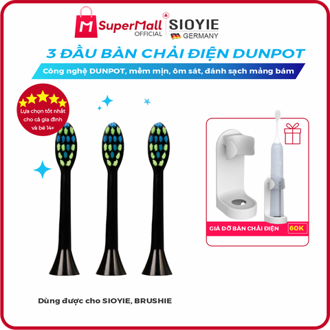 Bàn chải đánh răng điện 3 trong 1 SIOYIE - Đánh răng, rửa mặt, chăm sóc nướu