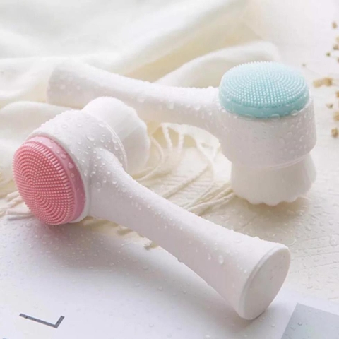 [Combo 2 cây] Cọ rửa mặt 2 đầu Hàn Quốc - siêu mềm mịn, massage + rửa mặt siêu sạch