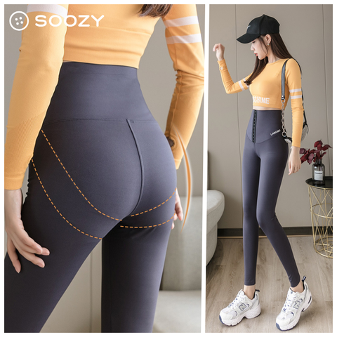 Quần legging nữ cạp cao, nịt bụng định hình, quần tập Yoga, Gym, Zumba