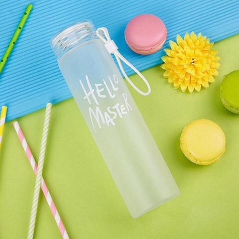 Bình nước thủy tinh Hello Master 480ML