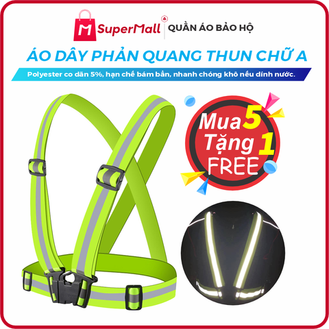 Áo dây phản quang thun chữ A – Thun đàn hồi cao cấp – Made in Viet Nam | Áo phản quang phượt