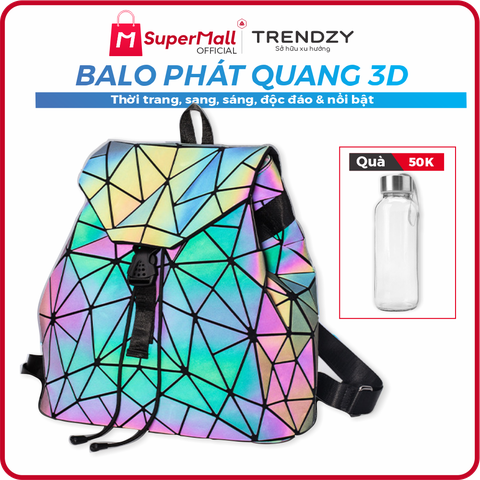 Balo phát quang thời trang 3D - Luminous , phản quang sáng lấp lánh nhiều màu - Hot Trend